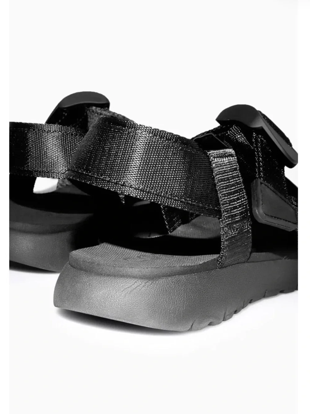 Men's COS Black Multi-Strap Sandals. NEW.